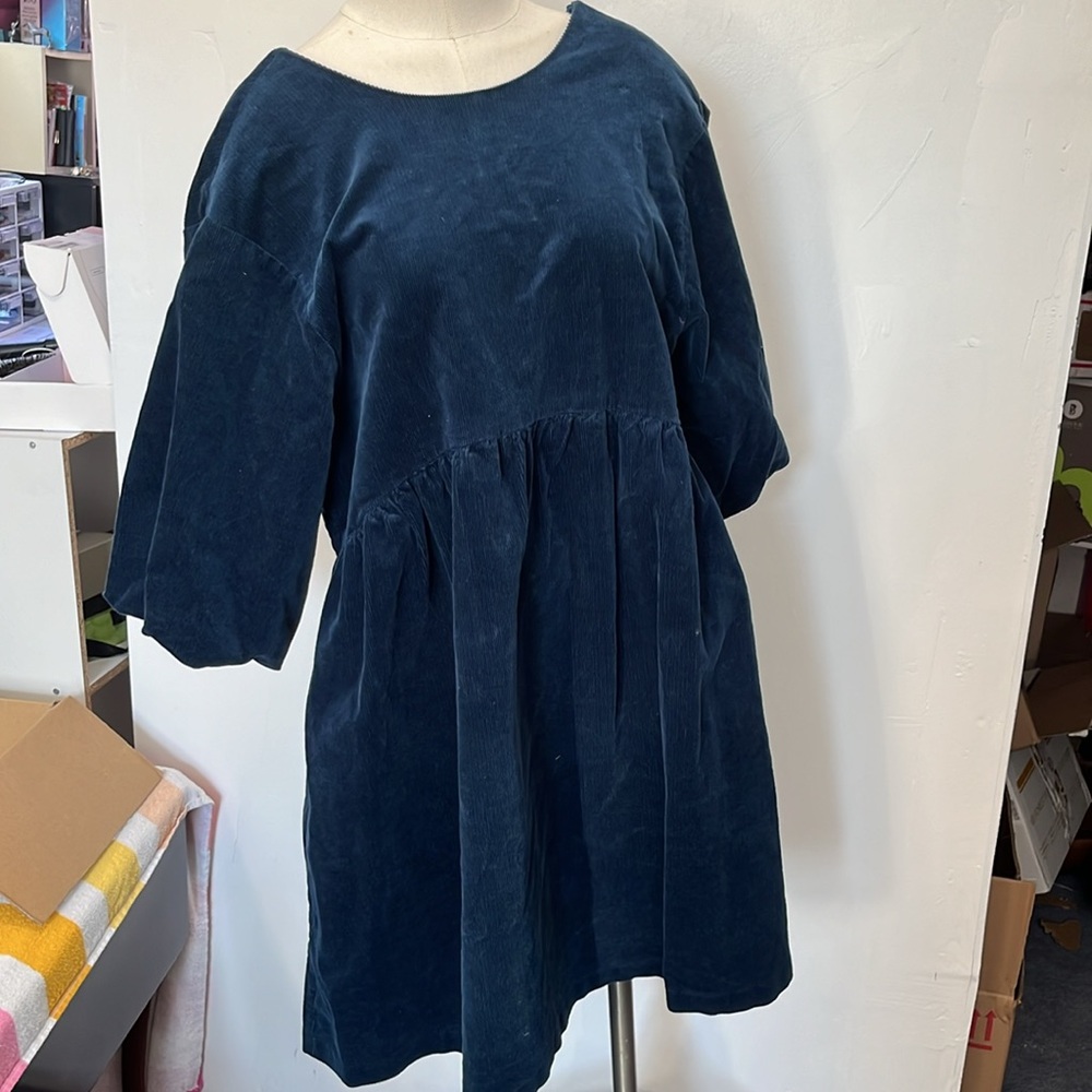 Everlane corduroy blue dress size medium - Picture 3 of 3